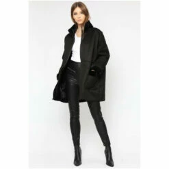 Religion Black Black Faux Sheepskin Radiant Zip Coat With Patch Pockets 4 Religion Black Black Faux Sheepskin Radiant Zip Coat With Patch Pockets -Religion Shop unnamed file 884