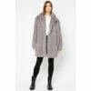 Religion Grey Super Soft And Fluffy Silent Fur Coat
