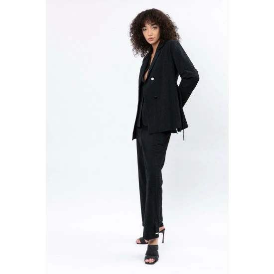 Religion Black Belted Double Breasted Dash Blazer 2 Religion Black Belted Double Breasted Dash Blazer - Image 2