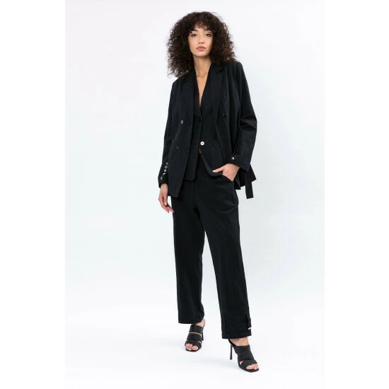 Religion Black Belted Double Breasted Dash Blazer 4 Religion Black Belted Double Breasted Dash Blazer - Image 4