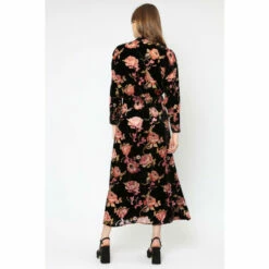Religion Black Floral Velvet Energy Shirt Dress With Tie Waist -Religion Shop unnamed file 91
