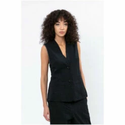 Religion Shop 4 Religion Black Tailored Dash Waistcoat