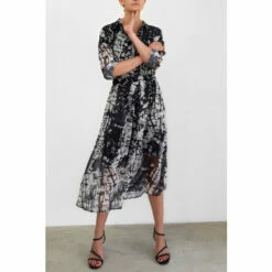 Religion Black Cosmic Shirt Dress