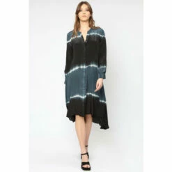 Religion Blue A Line Midi Shirt Dress In Tie Dye -Religion Shop unnamed file 953