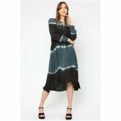 Religion Blue A Line Midi Shirt Dress In Tie Dye -Religion Shop unnamed file 954